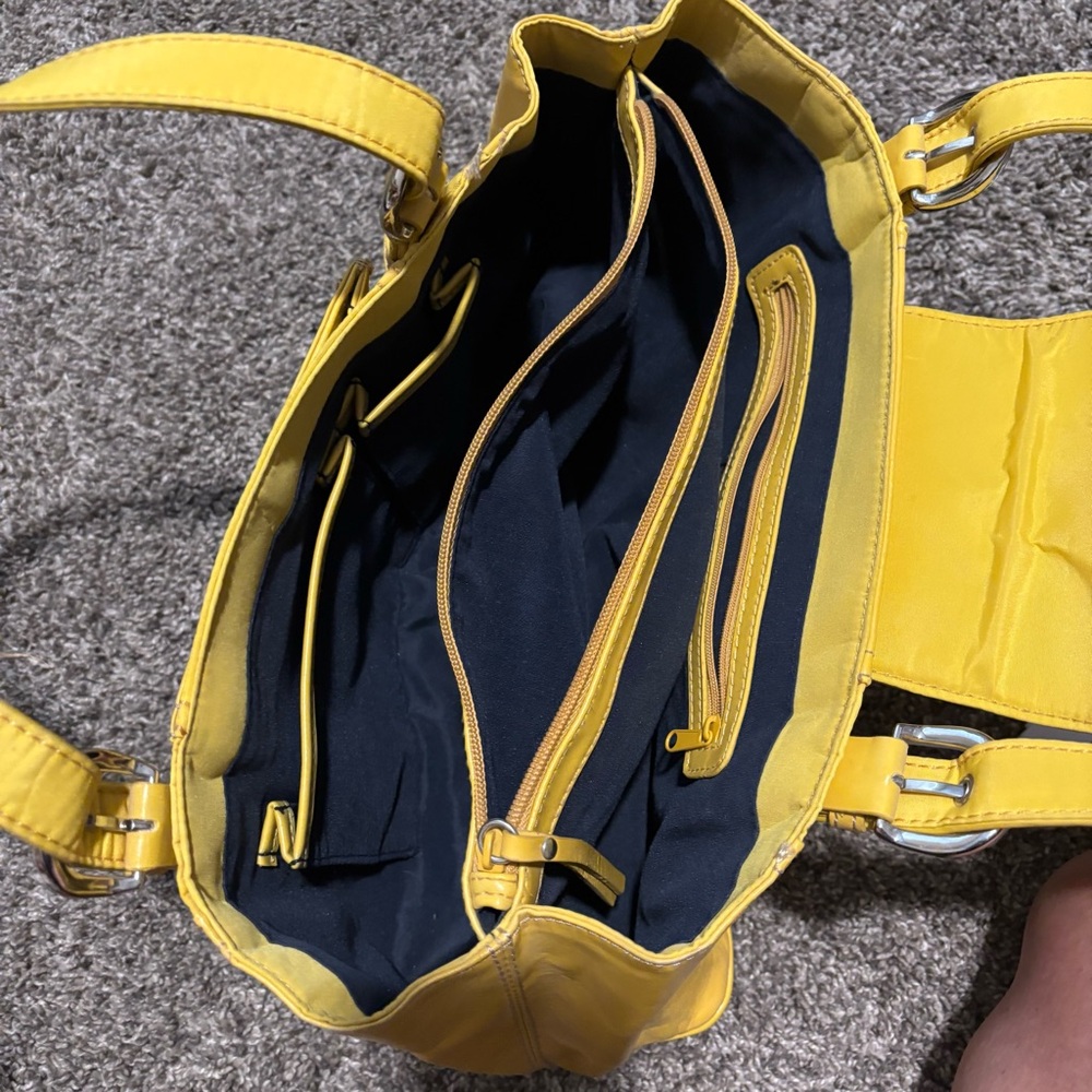 Franco Sarto Vibrant Yellow Shoulder Bag - Picture 5 of 7